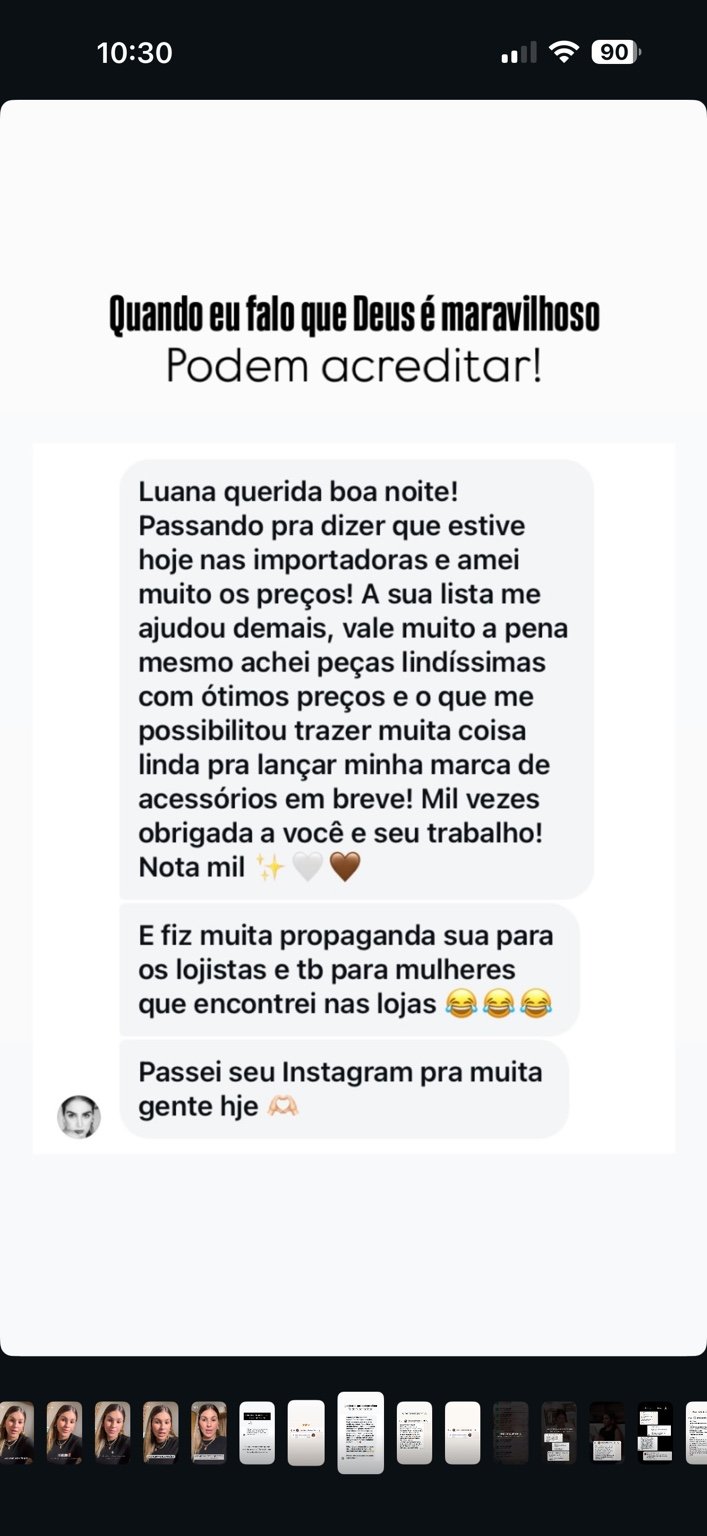 Depoimento de aluna sobre fornecedores e preços