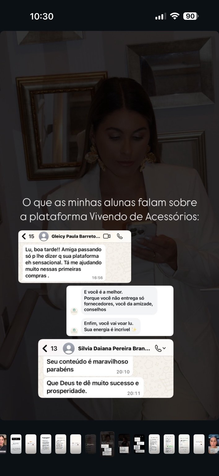 Depoimentos de alunas sobre a plataforma